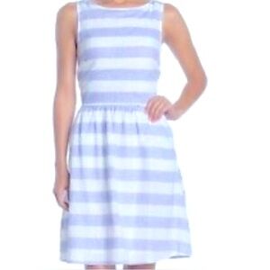 Beachlunchlounge linen cotton blend dress size XS blue and white striped VGUC